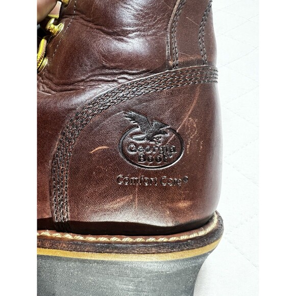 Vintage Georgia Boot Red Leather Logger Work Boots Men’s SZ 7M GB9159 main image 10